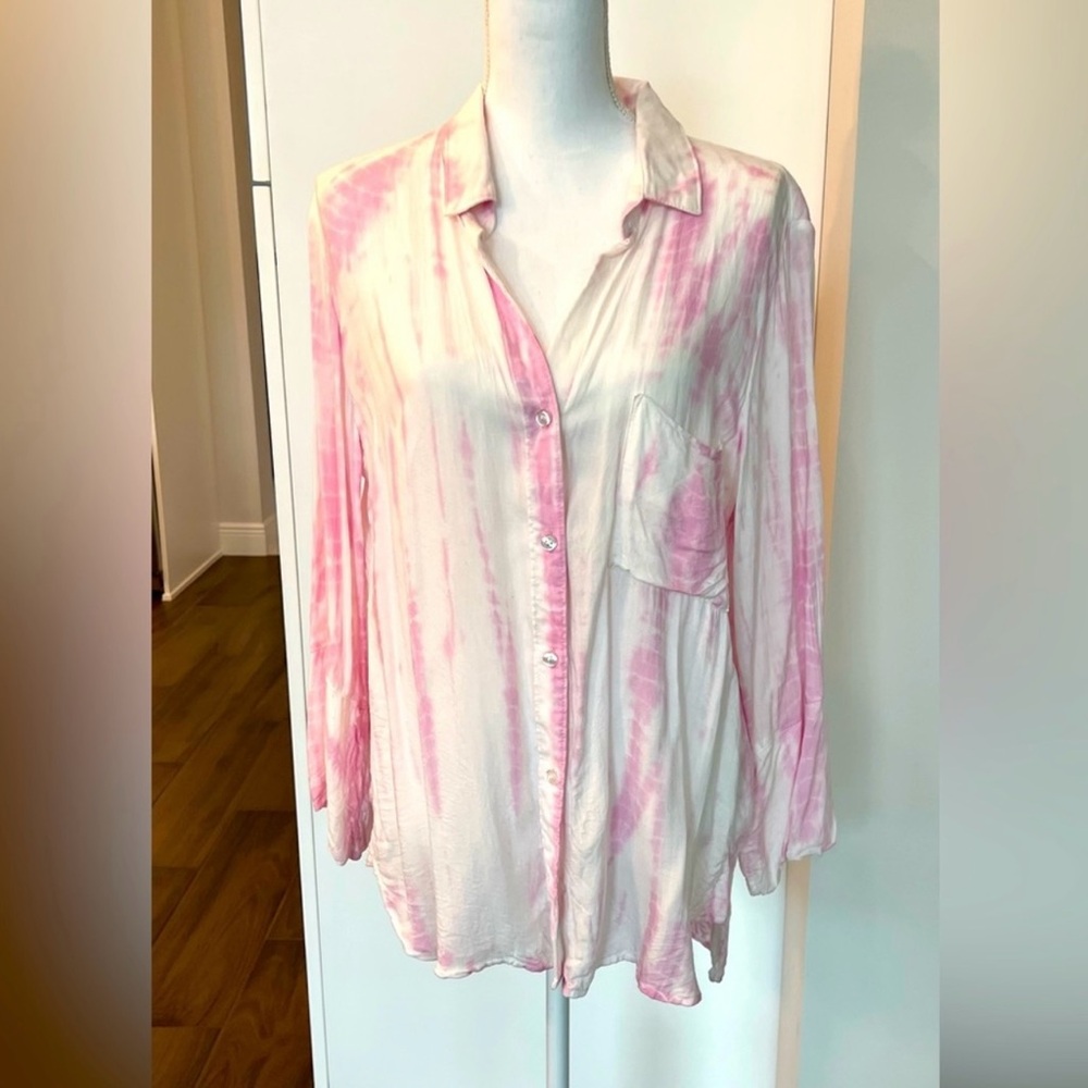 Pink Tie-Dye Women's Top